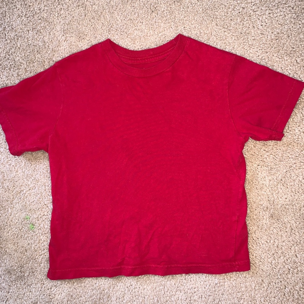 plain red shirt